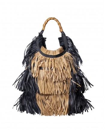 Sac à main avec franges et poignées en cuir Anita Bilardi 