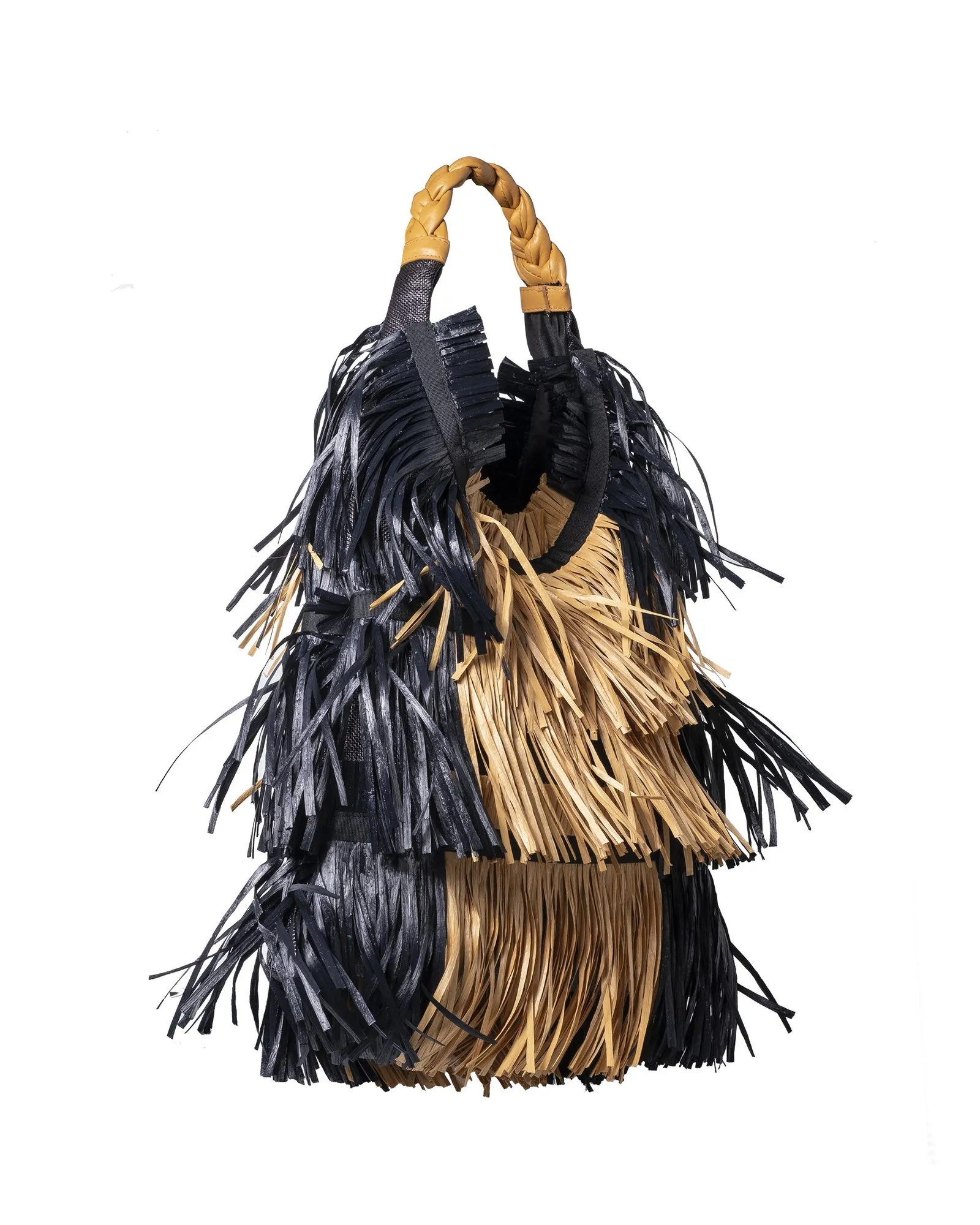 Sac à main avec franges et poignées en cuir Anita Bilardi 