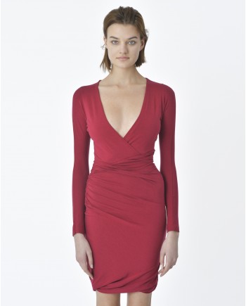 Robe rose bordeaux Carven 