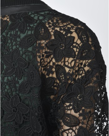 Sweat noir en dentelles John Richmond