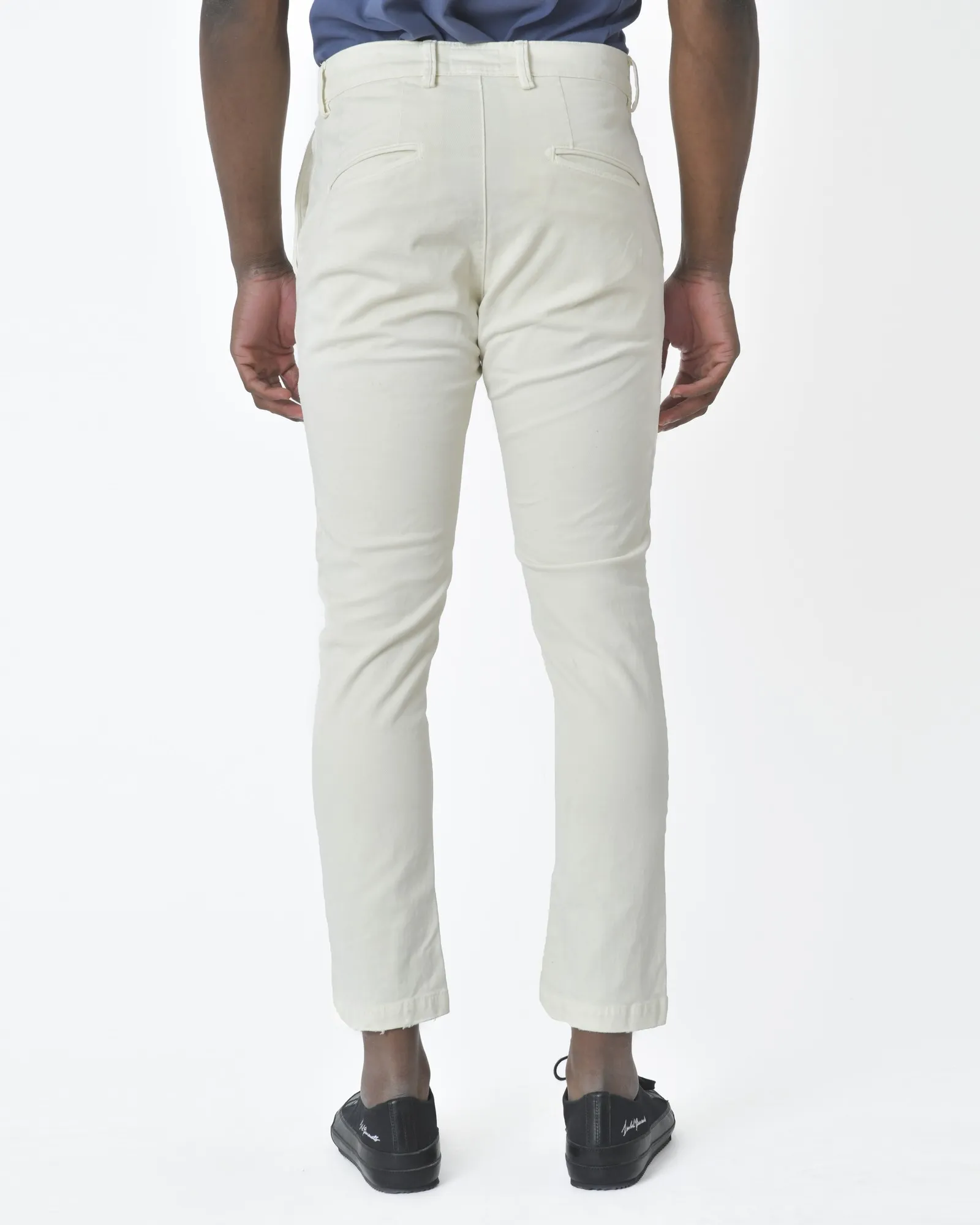 Pantalon effet usé blanc cassé Low Brand
