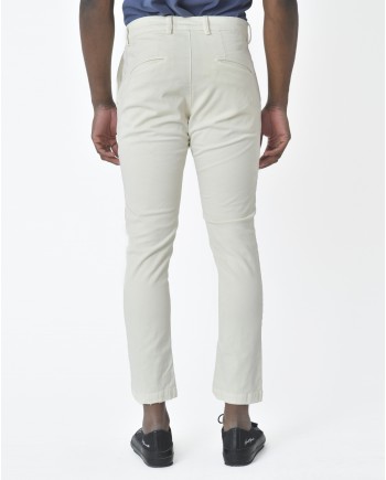 Pantalon effet usé blanc cassé Low Brand