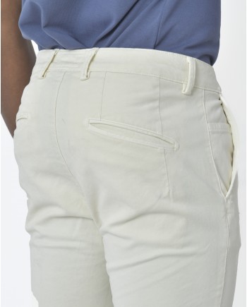 Pantalon effet usé blanc cassé Low Brand