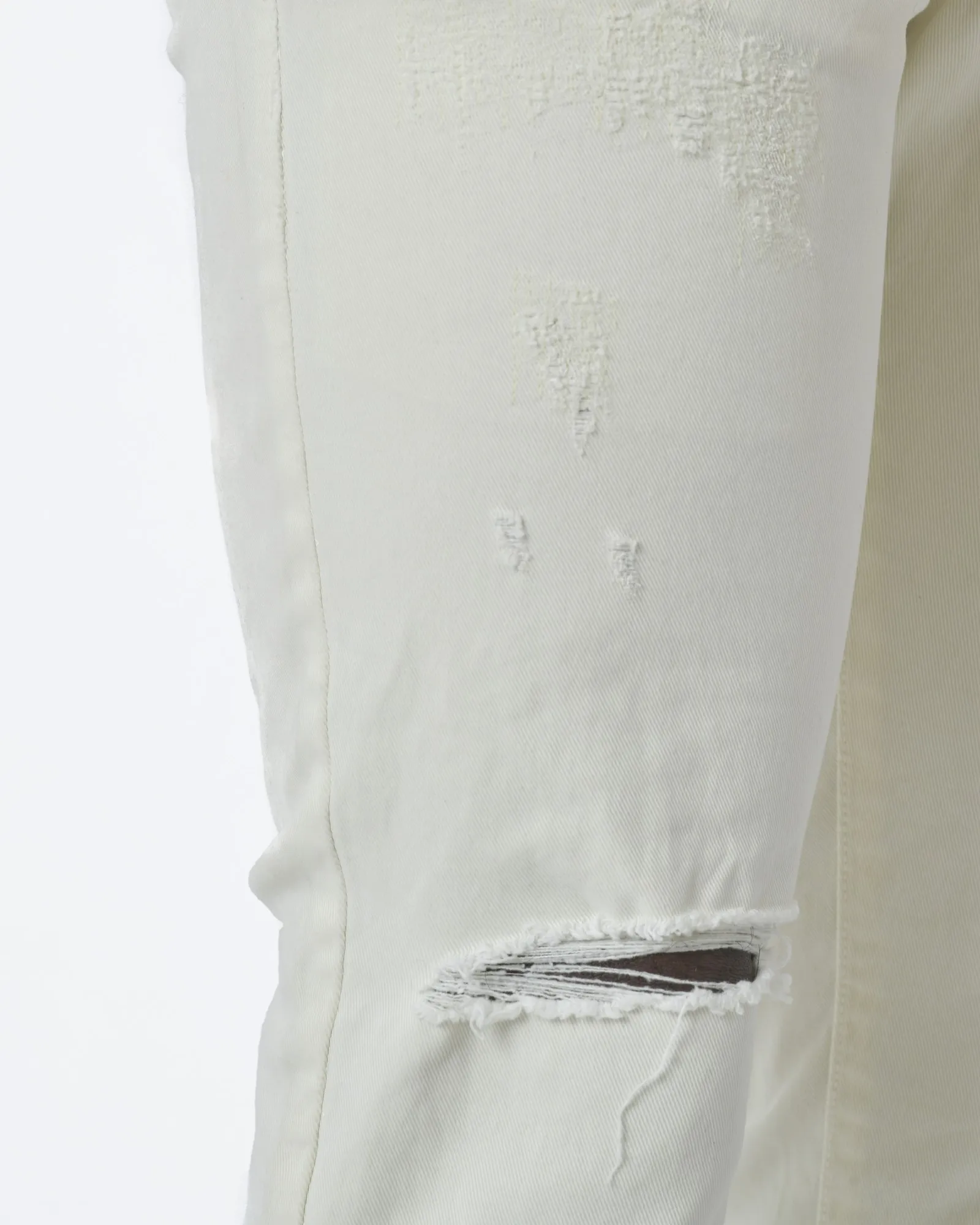 Pantalon effet usé blanc cassé Low Brand