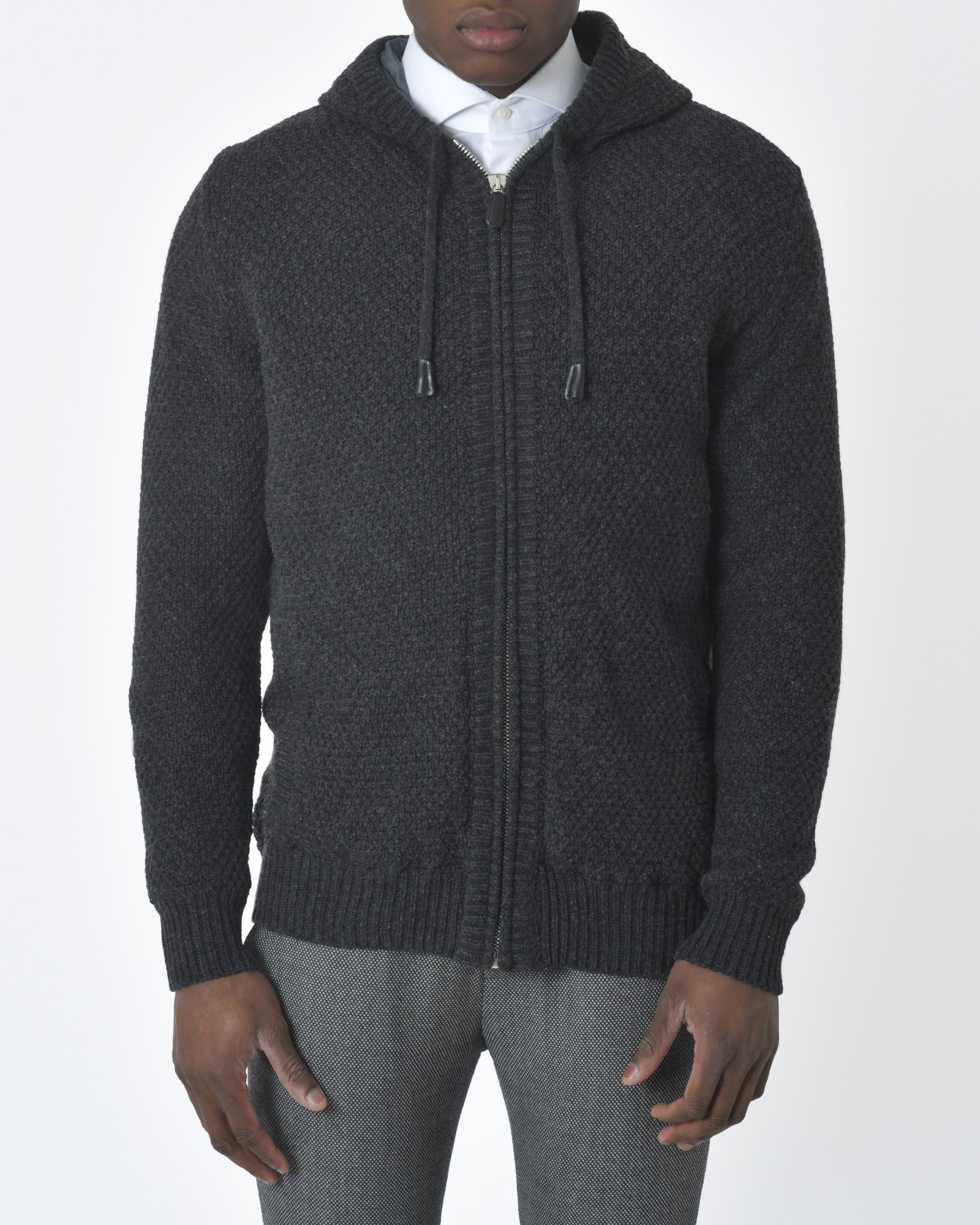 Gilet gris à capuche Casheart 