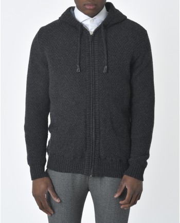 Gilet gris à capuche Casheart 