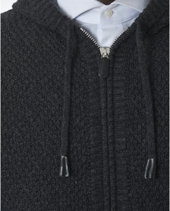 Gilet gris à capuche Casheart 