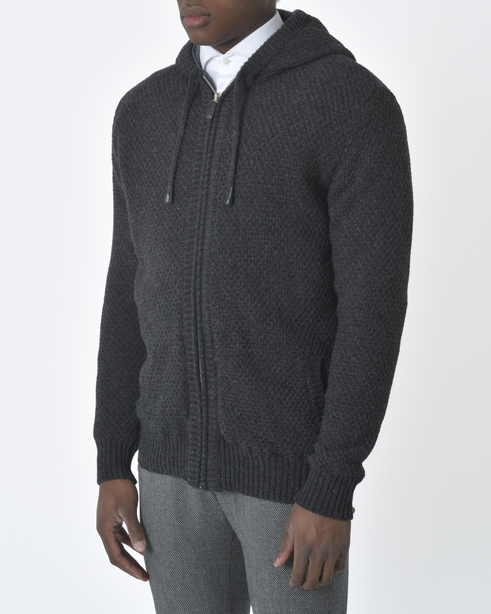 Gilet gris à capuche Casheart 