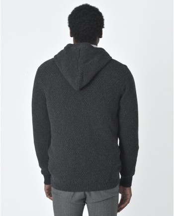 Gilet gris à capuche Casheart 