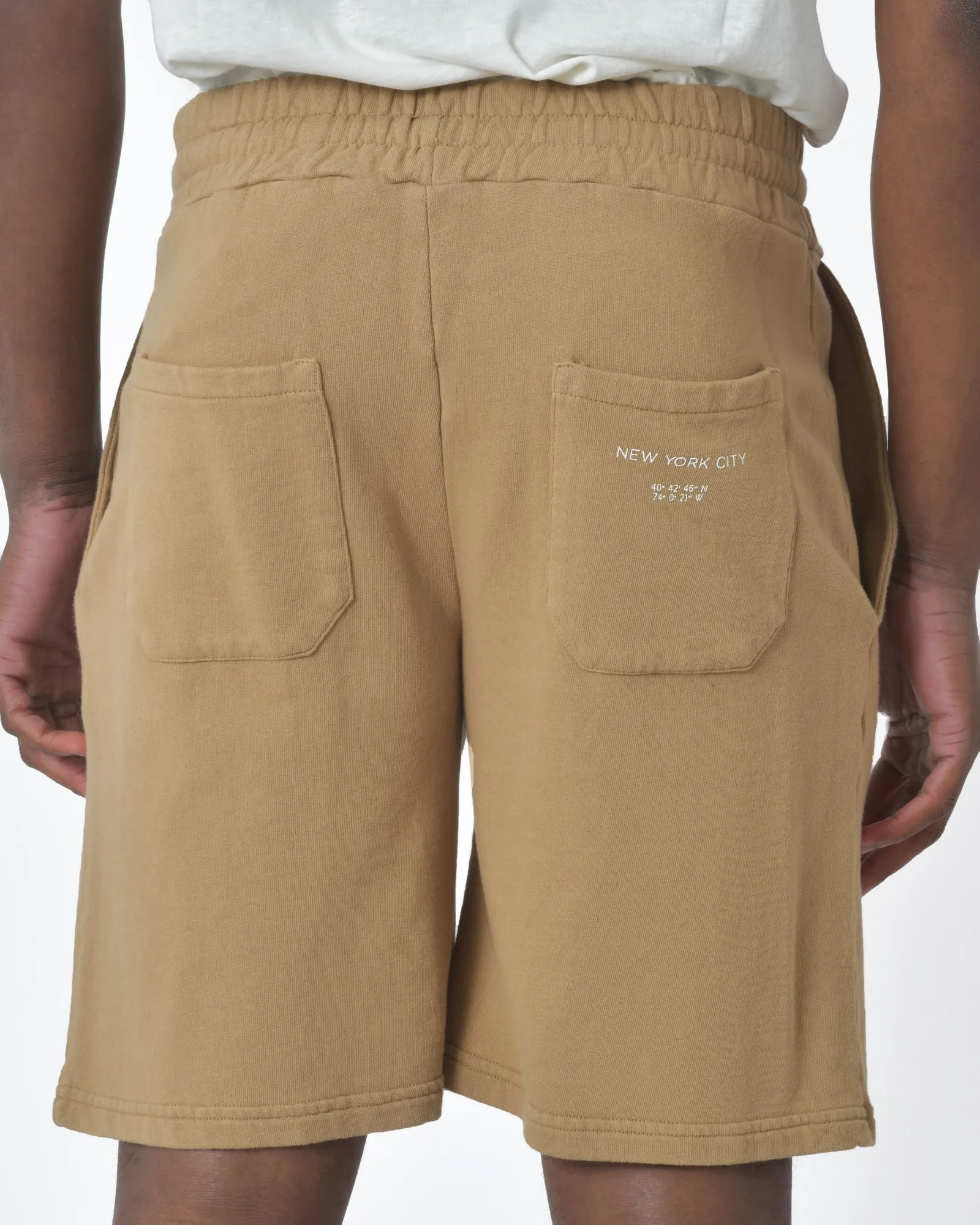 Short confort en coton couleur taupe True Nyc