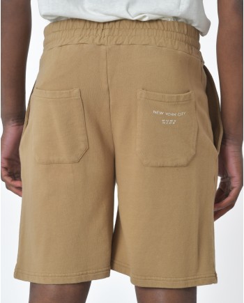 Short confort en coton couleur taupe True Nyc