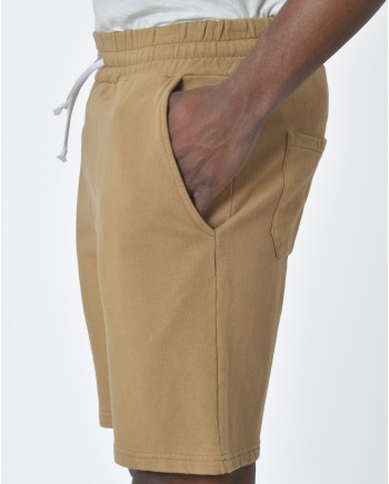Short confort en coton couleur taupe True Nyc