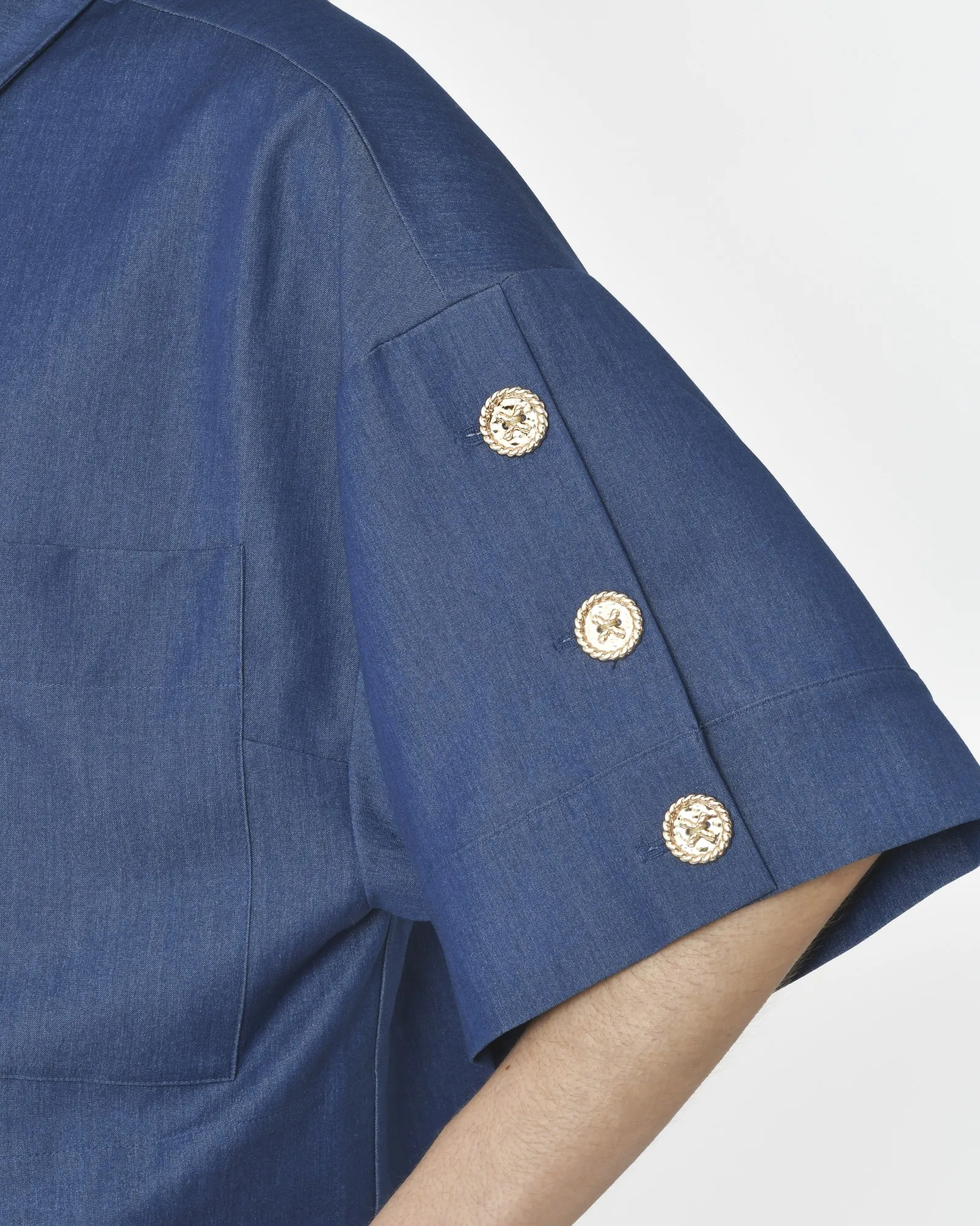 Chemisier bleu Edward Achour