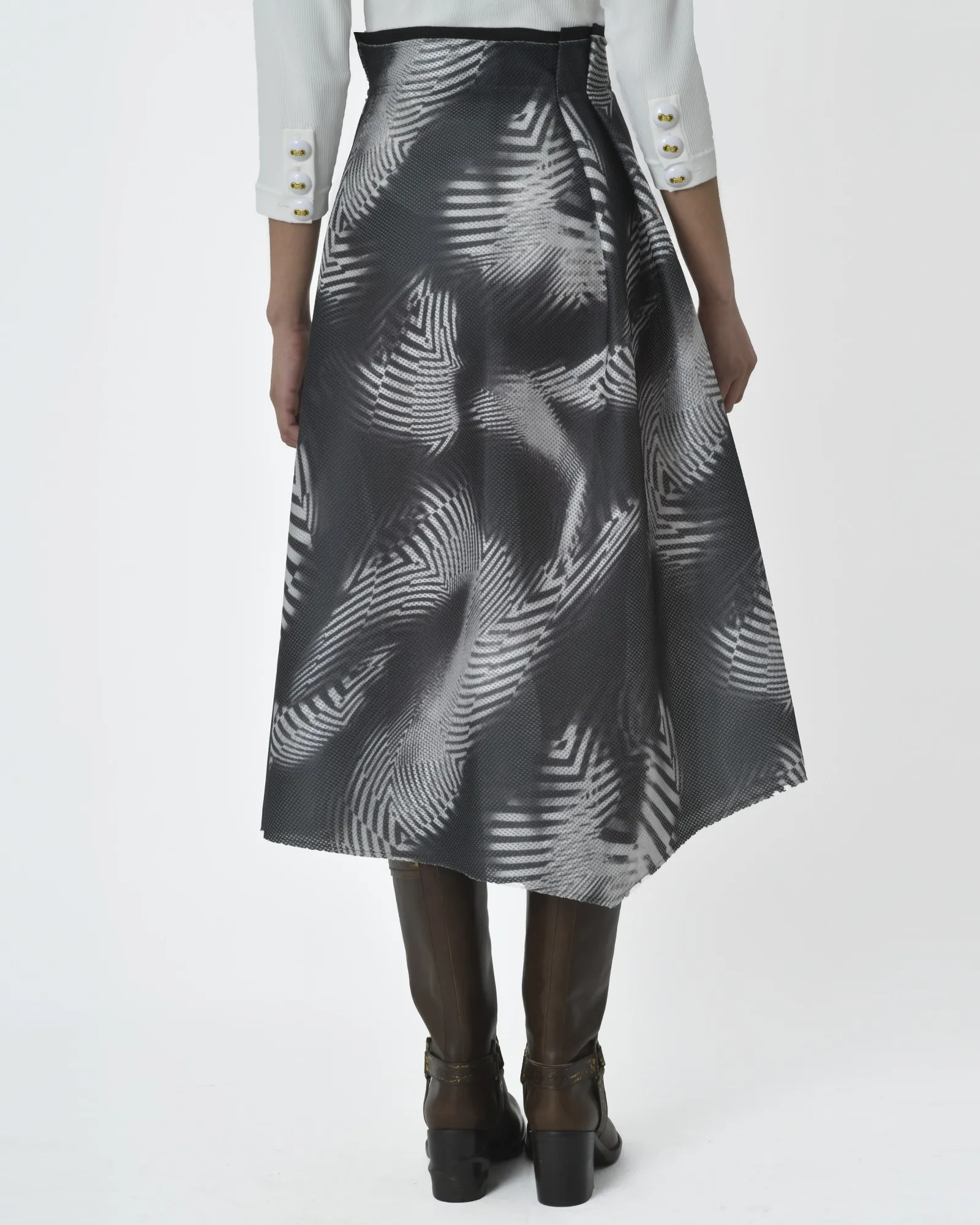 Jupe d’ensemble noir et blanc Stefano Mortari 