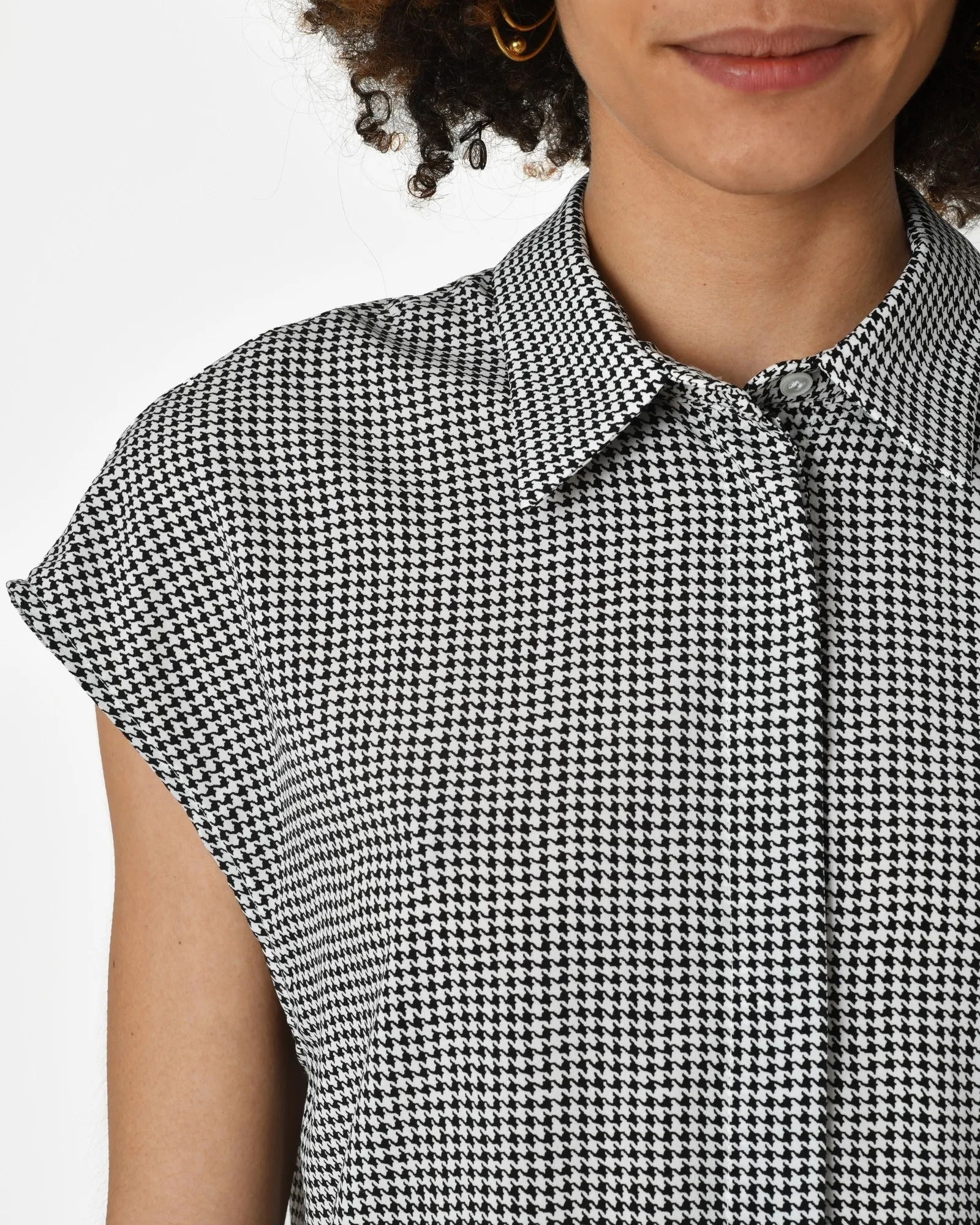 Chemise pied de poule noir et blanc Béatrice B