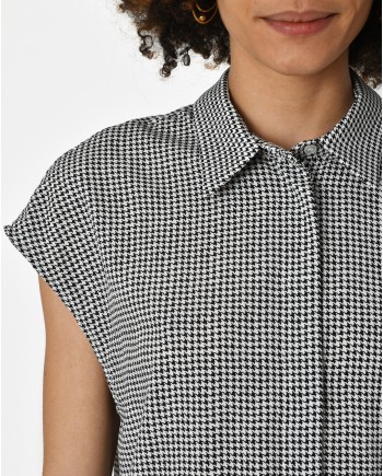 Chemise pied de poule noir et blanc Béatrice B