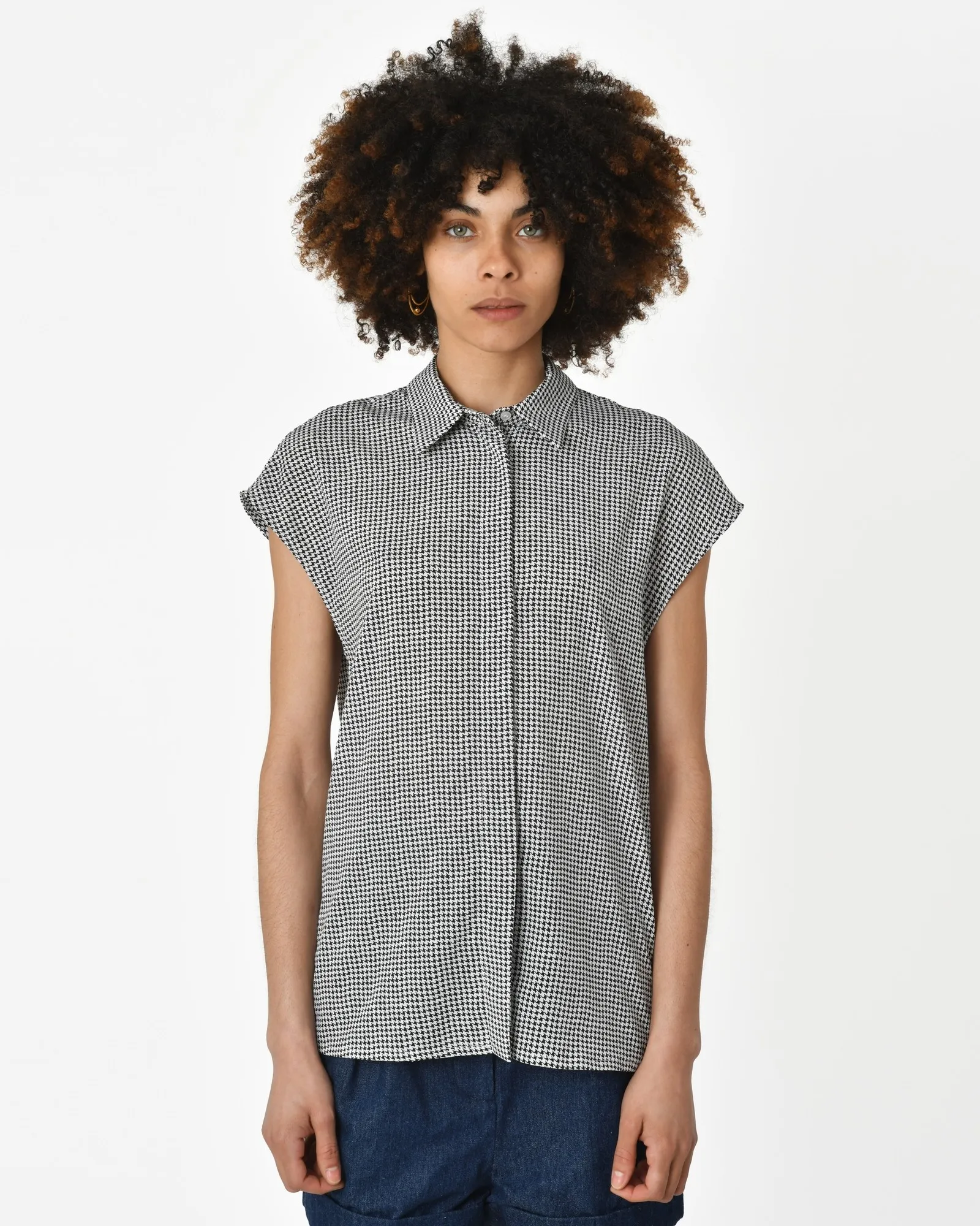 Chemise pied de poule noir et blanc Béatrice B