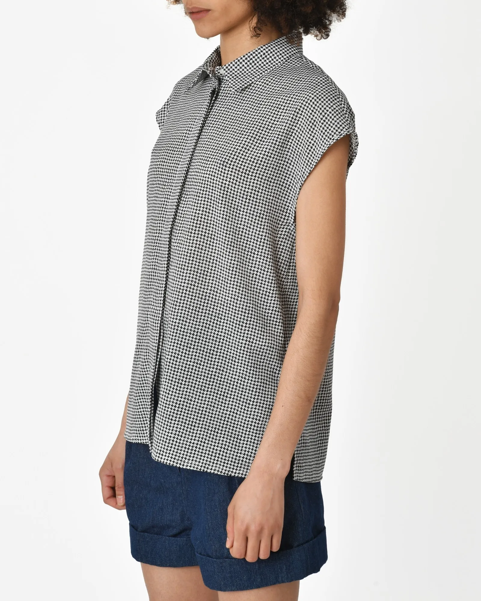 Chemise pied de poule noir et blanc Béatrice B