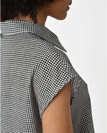 Chemise pied de poule noir et blanc Béatrice B