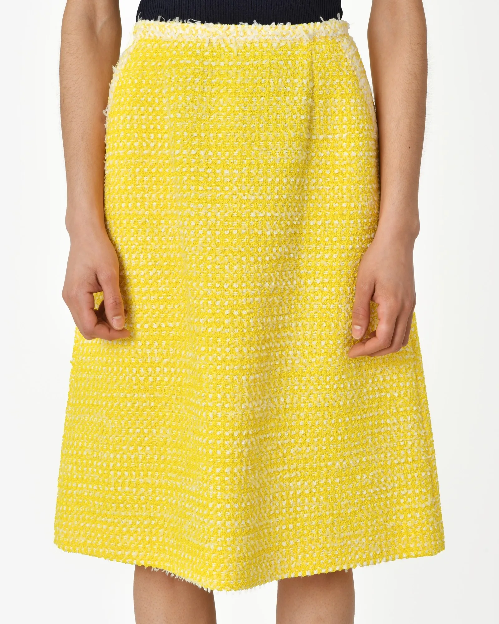 Jupe en tweed jaune Edward Achour