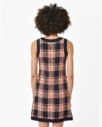 Robe tweed bleu Edward Achour