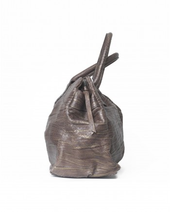 Sac à main en cuir marron Falorni