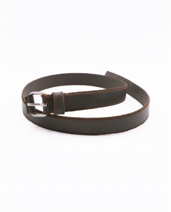 Ceinture en cuir marron La Piscine 