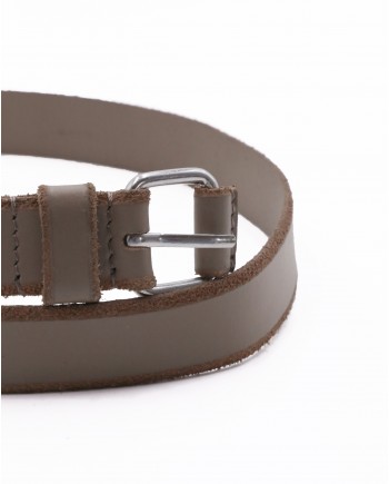 Ceinture en cuir taupe La Piscine 