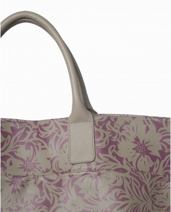 Sac cabas imprimé en cuir Falorni