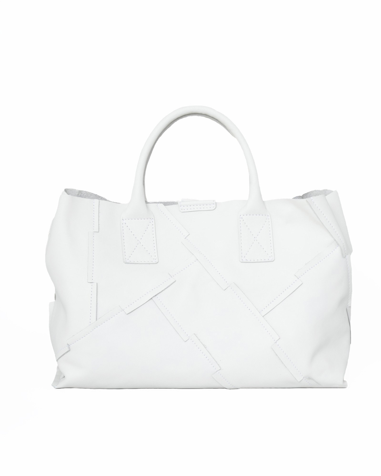 Sac à main en cuir blanc Falorni 