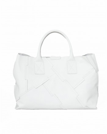 Sac à main en cuir blanc Falorni 