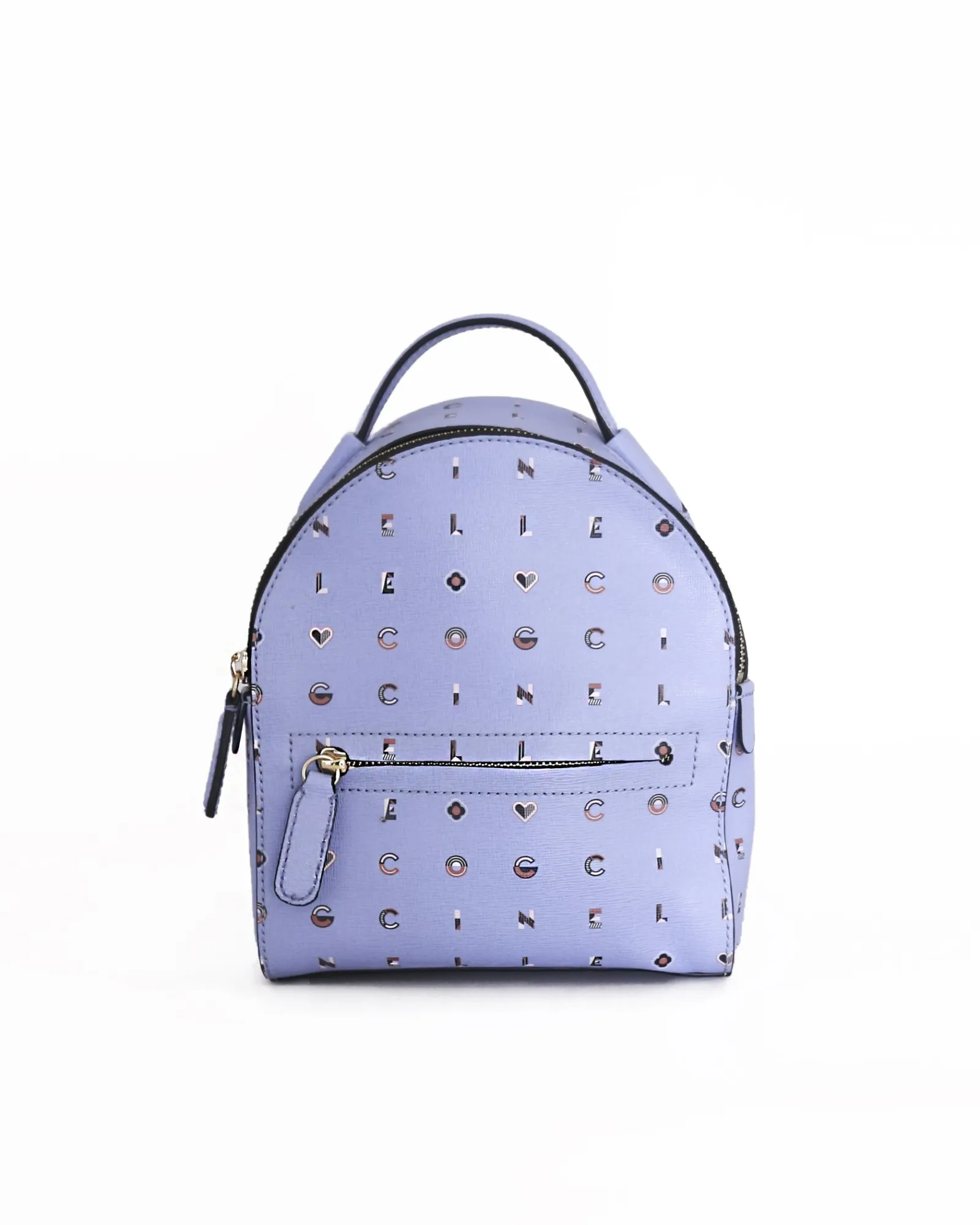 Sac à dos en cuir lavande à logo Coccinelle