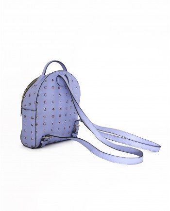 Sac à dos en cuir lavande à logo Coccinelle