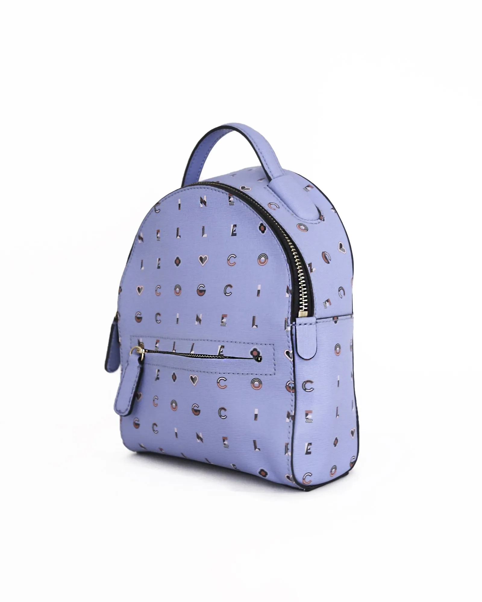 Sac à dos en cuir lavande à logo Coccinelle