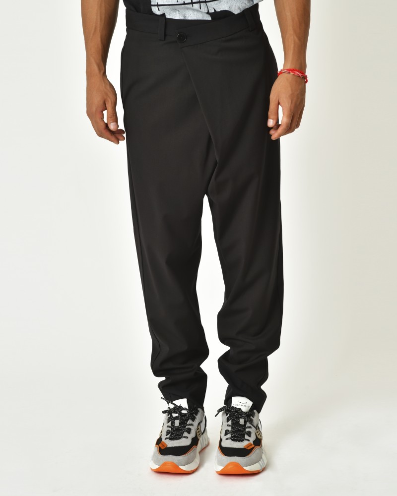 Pantalon sarouel portefeuille noir Ixos