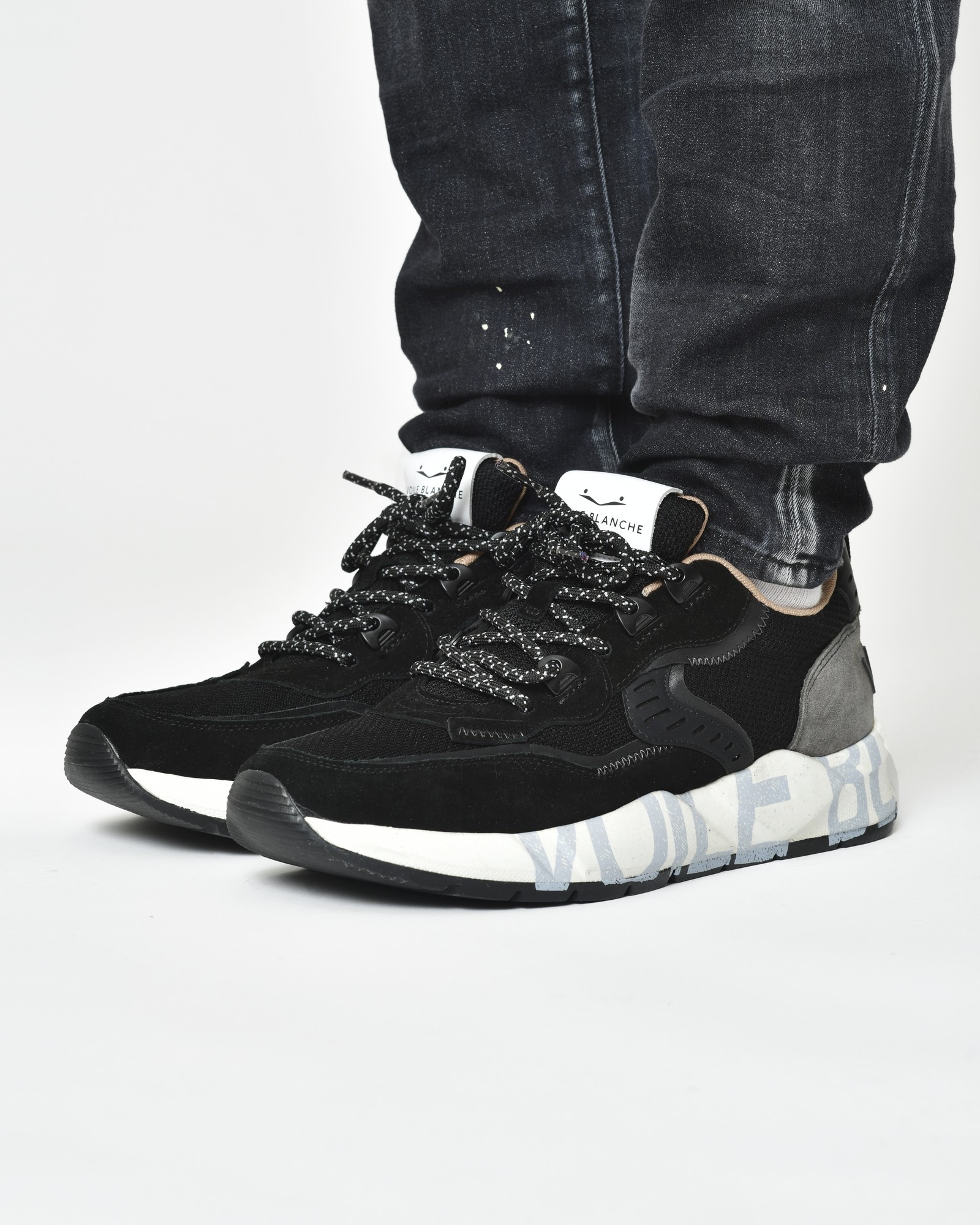 Baskets noire Voile Blanche Chaussures Homme La Piscine Paris