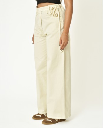 Pantalon en coton beige Hache 