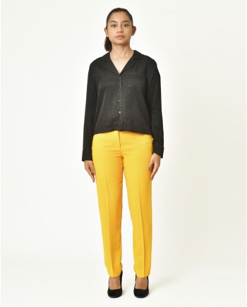 Chemisier en jacquard noir Chemins Blancs 