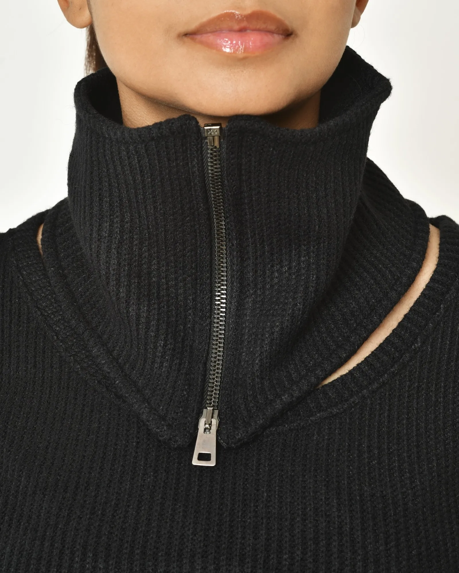 Pull asymétrique avec col amovible La Haine Inside