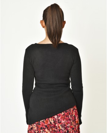 Pull asymétrique avec col amovible La Haine Inside