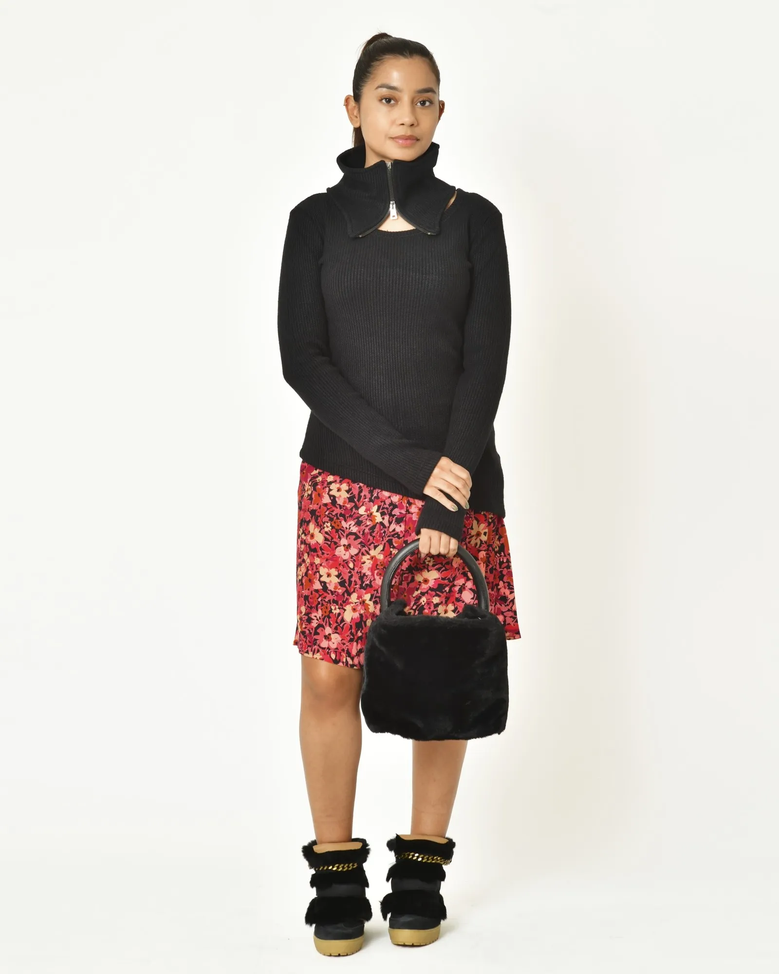 Pull asymétrique avec col amovible La Haine Inside