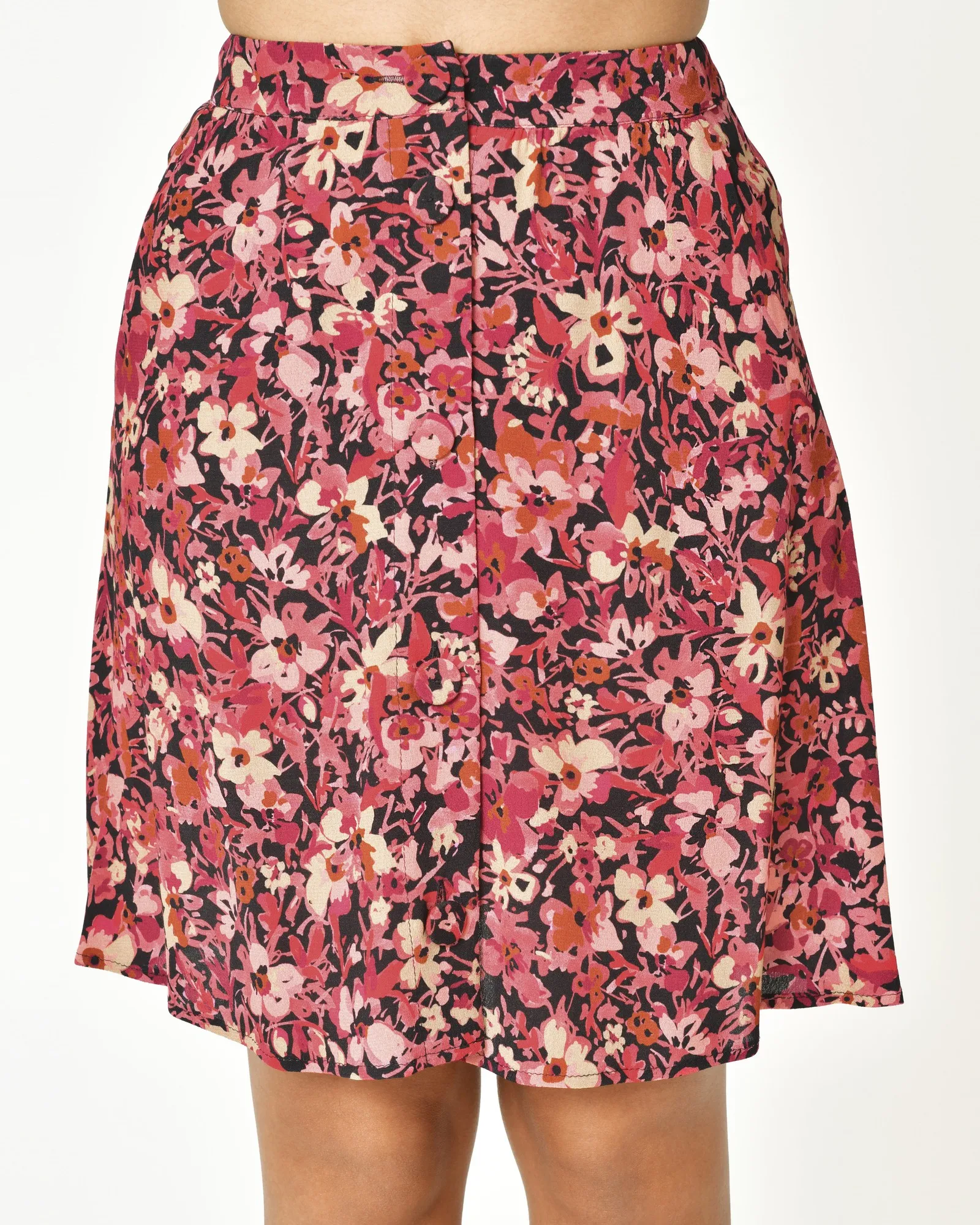 Jupe fleurie fluide Chemins Blancs 