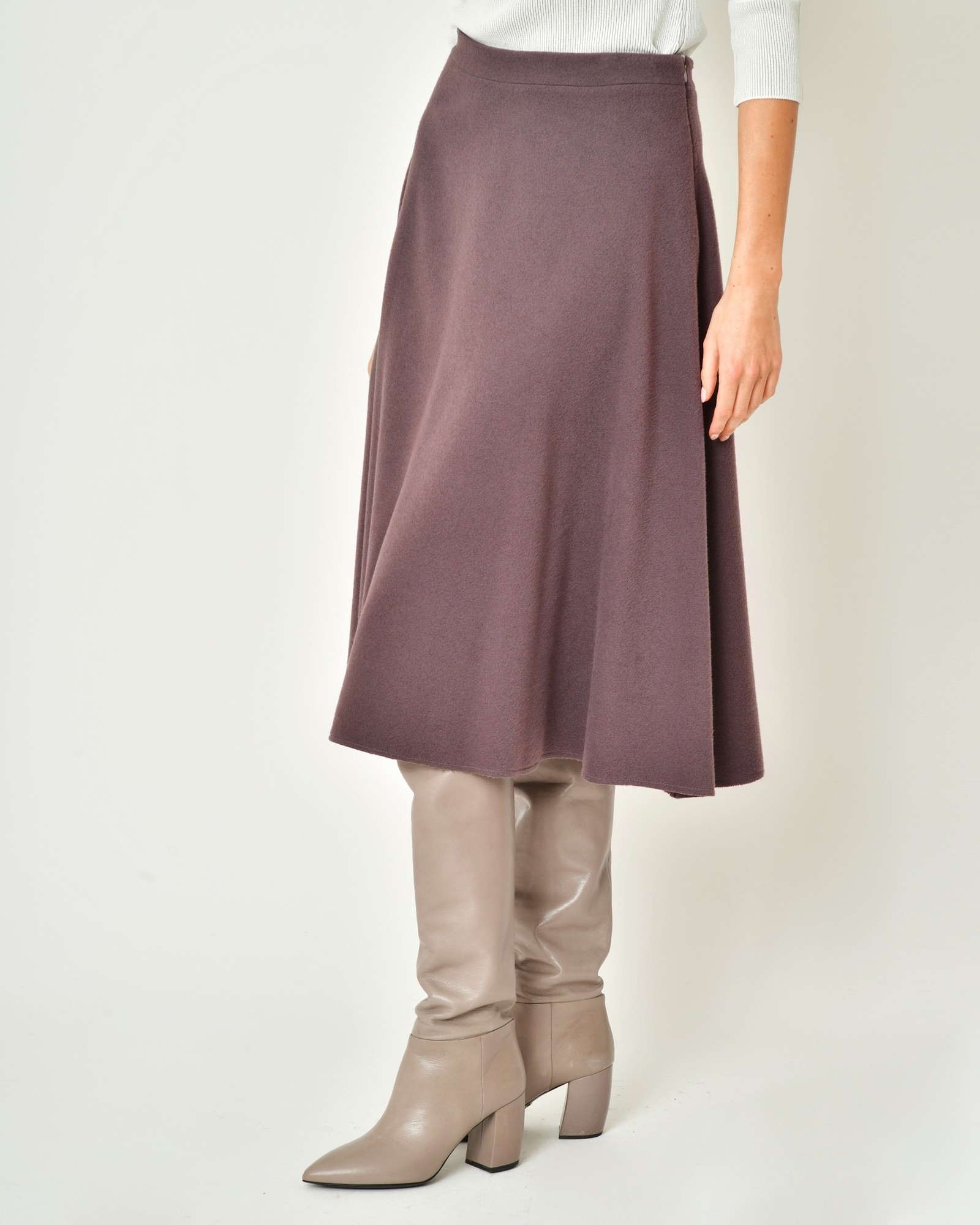 Jupe évasée en look cachemire may