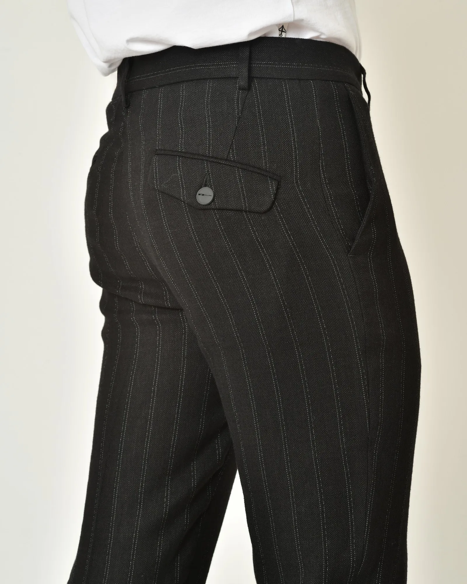 Pantalon en lin et laine vierge mélangé Malloni