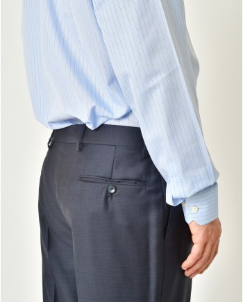 Costume en laine bleue Ambitus