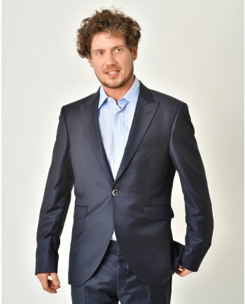 Costume en laine bleue Ambitus