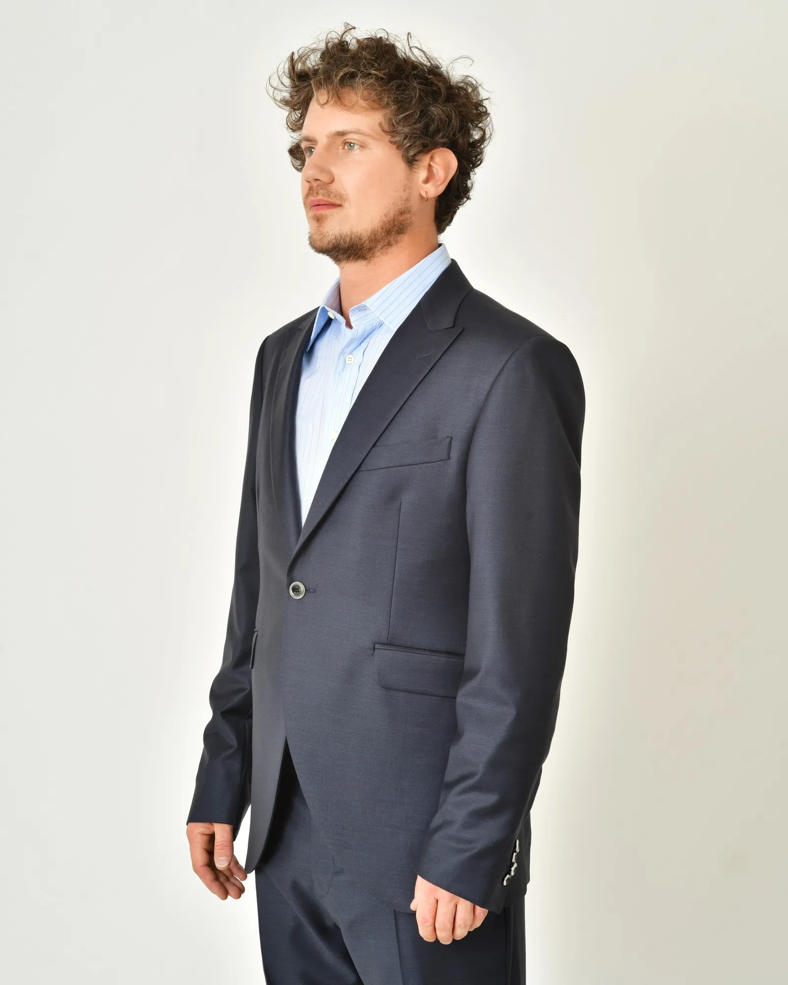 Costume en laine bleue Ambitus