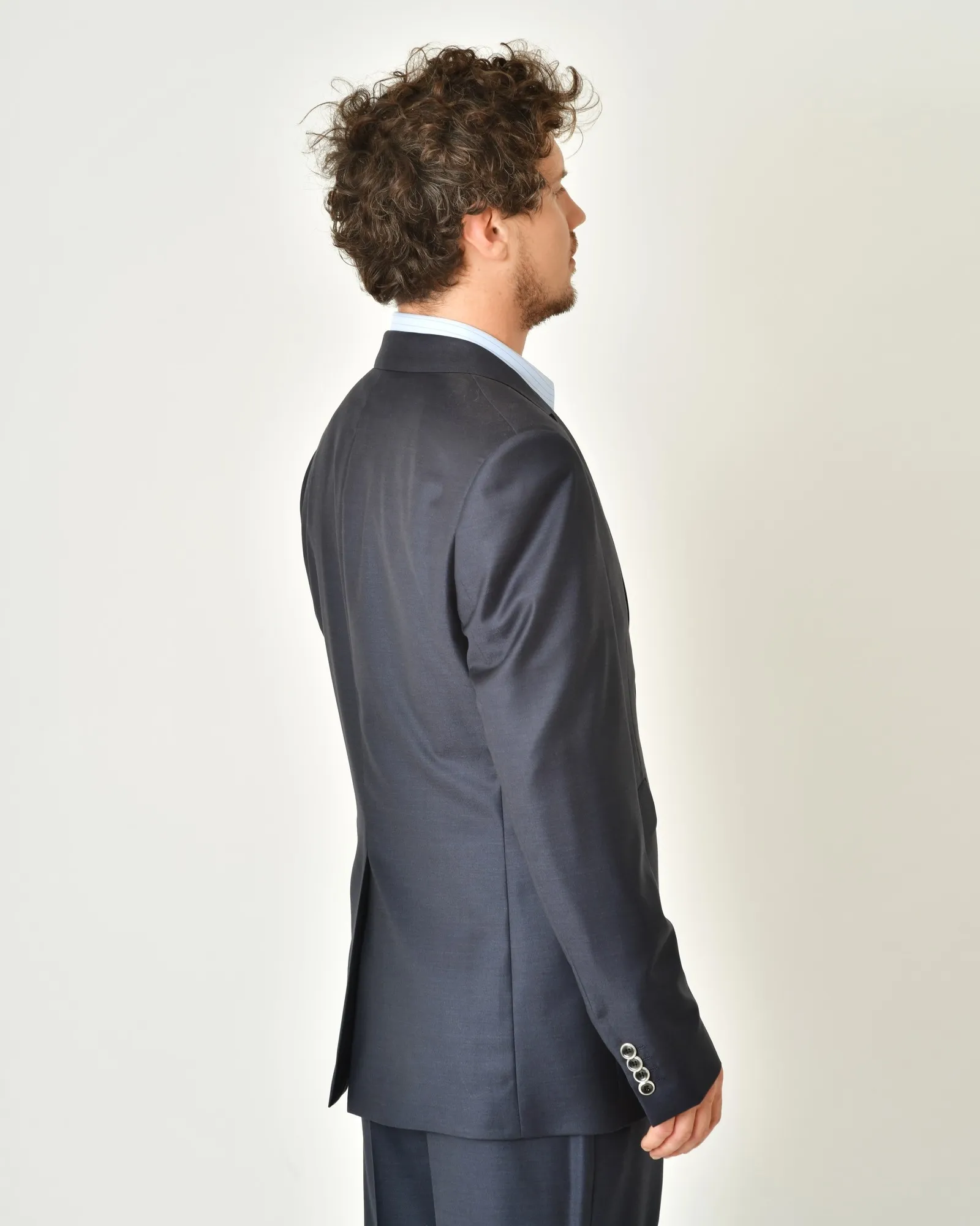 Costume en laine bleue Ambitus