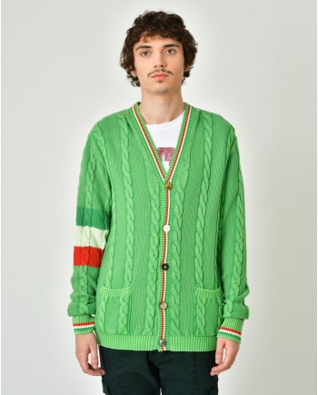 Cardigan en laine et coton à boutons Gabriele Pasini