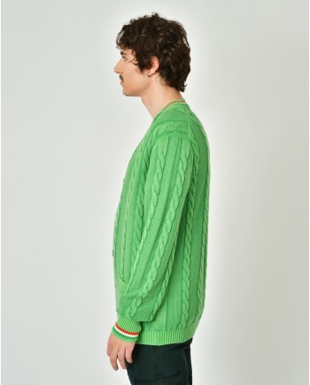 Cardigan en laine et coton à boutons Gabriele Pasini